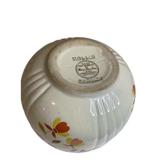 MidCentury Halls Superior 1 Qt Radiance Mixing Bowl Autumn Leaves 6.25" - Picture 7 of 7